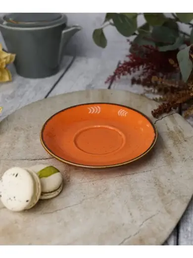 Набор чайных пар Porland Seasons 340 мл (4 предмета), оранжевый