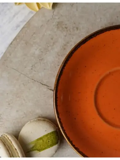 Набор чайных пар Porland Seasons 340 мл (4 предмета), оранжевый