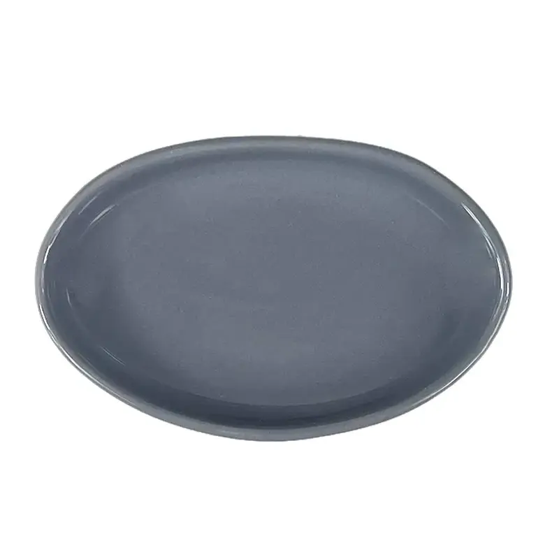 Блюдо овальное 150*100 мм. Серый, форма Крафт волнистый край Bonna /1/12/