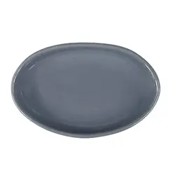 Блюдо овальное 150*100 мм. Серый, форма Крафт волнистый край Bonna /1/12/