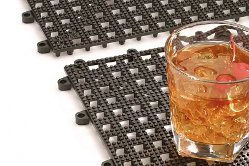 Коврик барный, черный, пластик, APS, 33*33 см