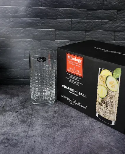 Набор стаканов высоких Mixology Charme 480 мл , хрустальное стекло, 6 шт.