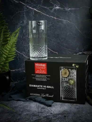 Набор стаканов высоких Diamante 480 мл, хрустальное стекло, 4 шт.