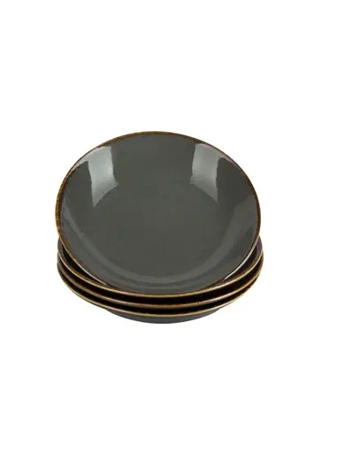 Набор глубоких тарелок Porland Seasons 21 см (4 предмета), 500 мл, тёмно-серый