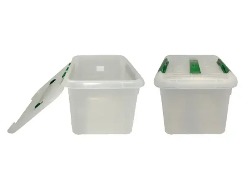 Контейнер для продуктов прямоуг. 8,0 л. 30*23*16,5 см. с ручкой, с зеленым зажимом MGprof /1/10/