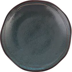 Тарелка с узким волнистым римом d 28 см , Ston blue, World of Colours