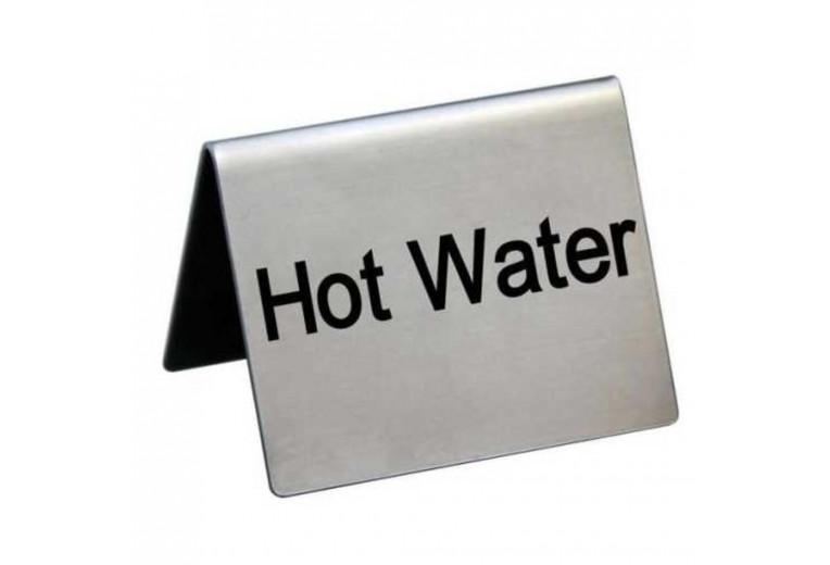 Табличка "Hot Water" 5*4 см, сталь, P.L. Proff Cuisine