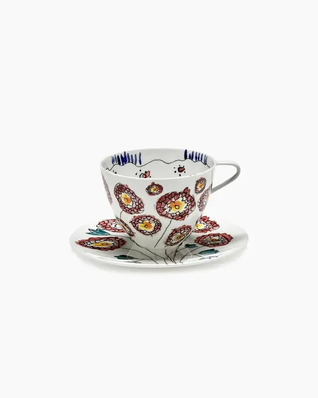 Чайная пара 250 мл Anemone Milk Midnight Flowers