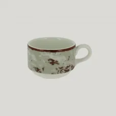 Чашка RAK Porcelain Peppery круглая штабелируемая 230 мл, серый цвет