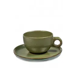 Чайная пара: чашка D9.5см, H7см, блюдце D16, цвет CAMOGREE