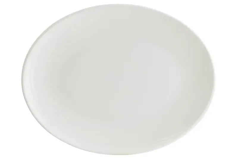Блюдо овальное 250*190 мм. Белый Луп узкая полоска Bonna /1/12/756/ 
