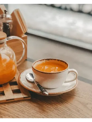 Чайный сервиз Porland Seasons  бежевый, на 2 персоны (Кружка 340 мл - 2 шт; Блюдце 16 см - 2 шт; Чайник 500 мл - 1 шт)