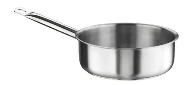 Сотейник 1,25 л. нерж. d=16 см. h=6,5 см. низкий б/кр (индукция) Pinti /1/