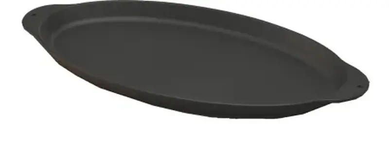 Сковорода порц. 29,5*15,5 см. h=2,2 см. 0,44 л. чугун. овальная ECO LAVA /1/