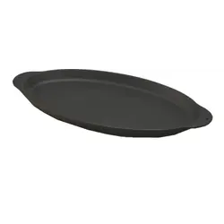 Сковорода порц. 29,5*15,5 см. h=2,2 см. 0,44 л. чугун. овальная ECO LAVA /1/