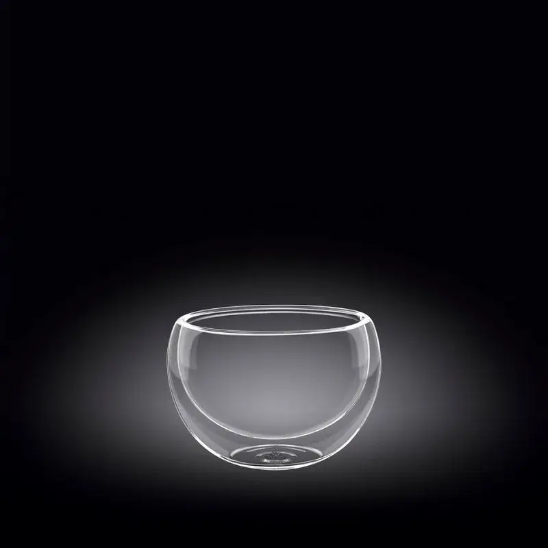 Салатник d =80 мм. 120 мл. h=53 мм. с двойными стенками Термостекло Wilmax /6/180/