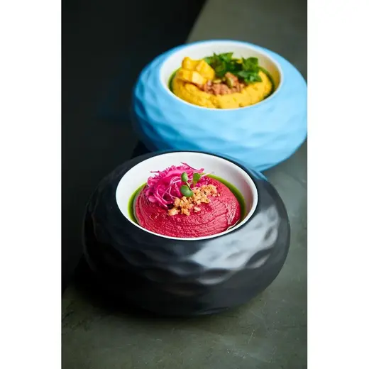 Блюдо для подачи бело-голубое P.L. Proff Cuisine Shine 22,5 см 500 мл