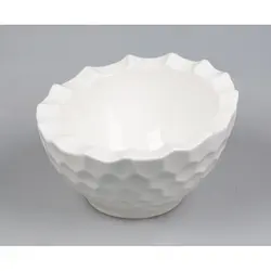 Салатник 700 мл d 20 см Crush Honeycombs белый фарфор P.L. Proff Cuisine NEW [2]