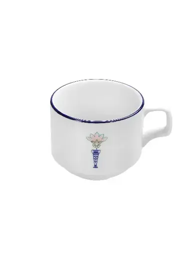 Чашка чайная Porland Vaso Piccolo DS19 200 мл, кант синий