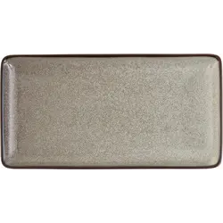 Тарелка без рима прямоугольная 23x12 см, Ston grey, World of Colours