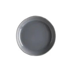 Тарелка d=230 мм. глубокая 600 мл. h=40 мм. Серый, форма Крафт волнистый край /1/6/486