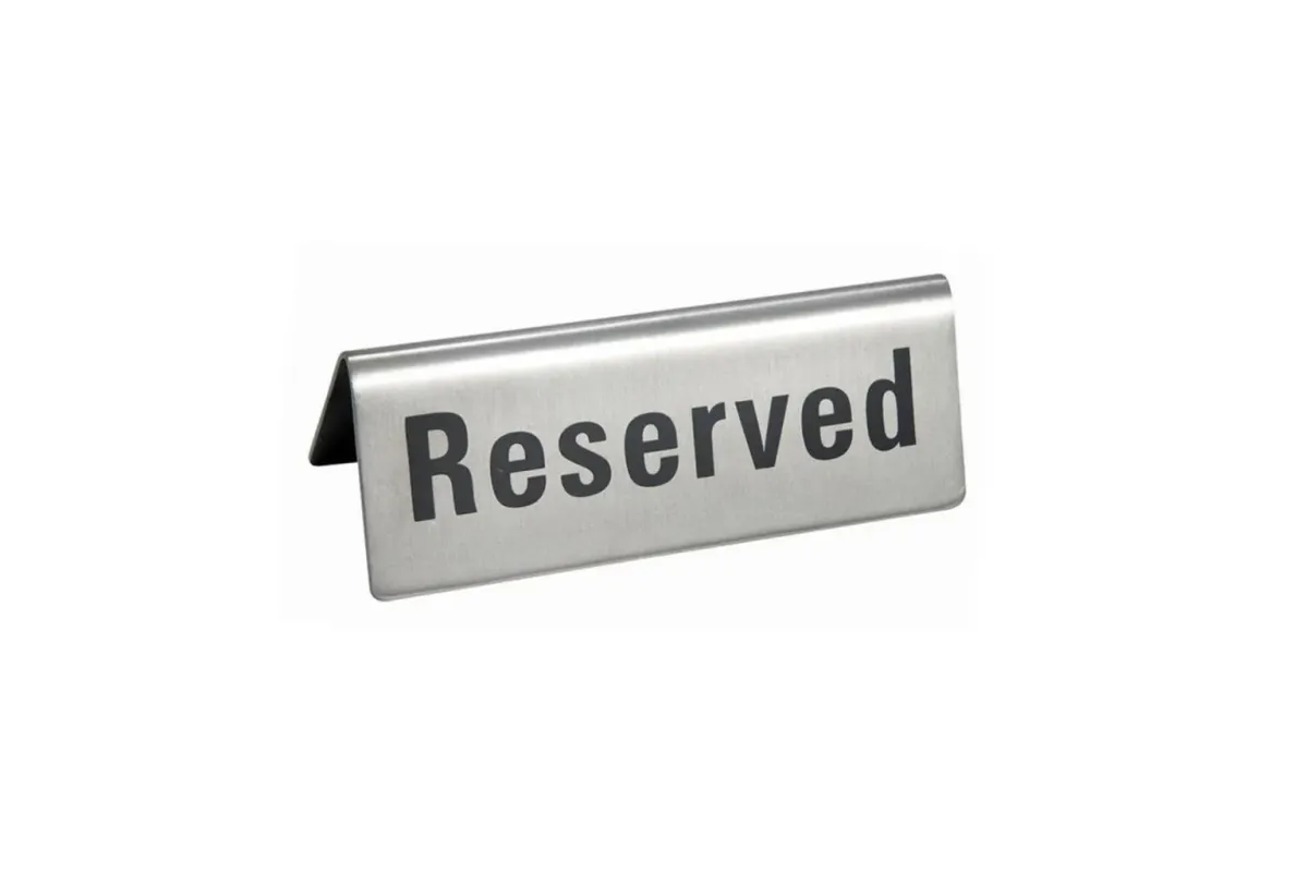 Табличка "Reserved" 12*5 см, нержавейка, P.L. Proff Cuisine