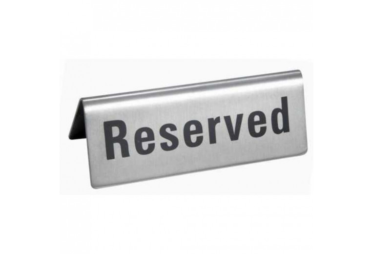 Табличка "Reserved" 12*5 см, нержавейка, P.L. Proff Cuisine