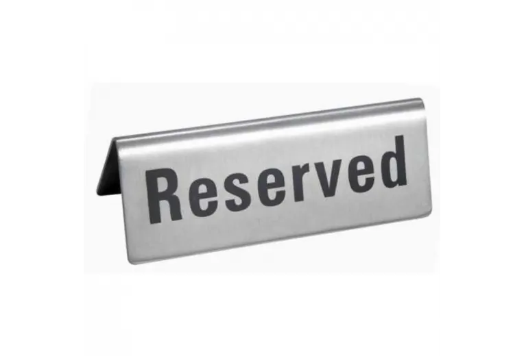 Табличка "Reserved" 12*5 см, нержавейка, P.L. Proff Cuisine