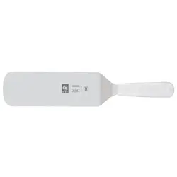 Лопатка 37 см. изогнутая раб. часть 20*7,5 см. нерж. с пластик. ручкой, белая Icel /1/6/