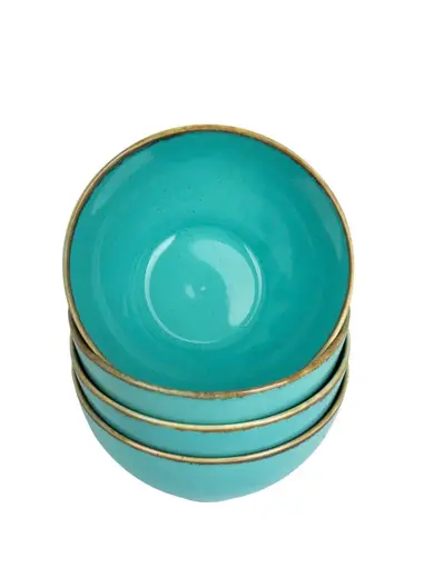 Набор мисок Porland Seasons 14 см, 500 мл (4 предмета) бирюзовый