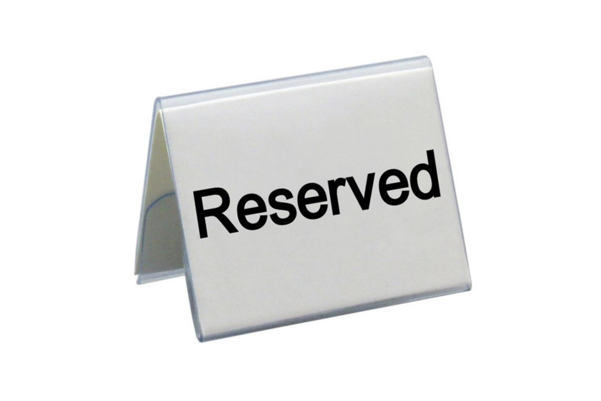 Табличка "Reserved" 5*4 см, пластик, P.L. Proff Cuisine