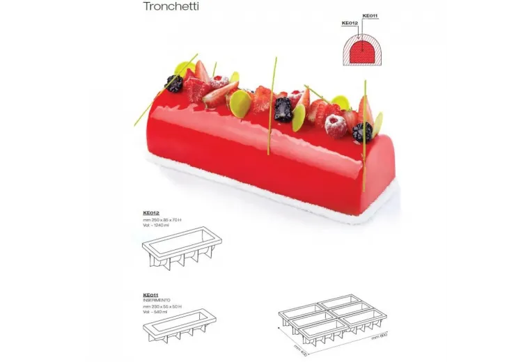 Форма кондитерская Pavoni 250*85*70 мм, силикон, 25*8,5 см, h 7 см, Италия