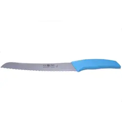 Нож для хлеба 200/320 мм. с волн. кромкой, голубой I-TECH Icel /1/12/