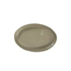 Блюдо овальное 150*100 мм. Оливковый, форма Крафт волнистый край Bonna /1/12/