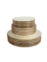 Сервиз столовый Porland Seasons, 18 предметов ( 6 обеденных тарелок 28 см; 6 десертных тарелок 18 см; 6 глубоких тарелок 500 мл, 21 см ) бежевый