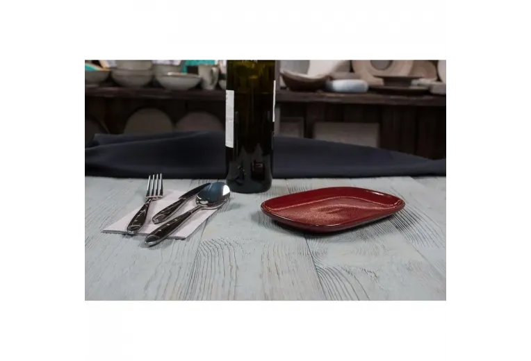 Блюдо овальное 20*13*1,9 см Evolution Dark Red P.L. Proff Cuisine [1]