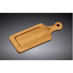 Доска для подачи прямоуг. 160*60 мм. с ручкой, бамбук Wilmax /1/10/120/