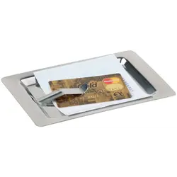 Подносик для денег с зажимом, нерж., APS, 17 * 11 см