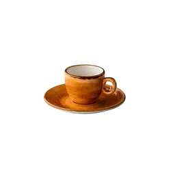 Блюдце 13 см, цвет оранжевый (для кофейной чашки) Jersey