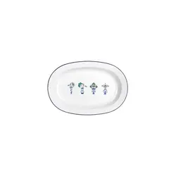 Блюдо овальное Porland Vaso Piccolo DS12 31 см, кант синий