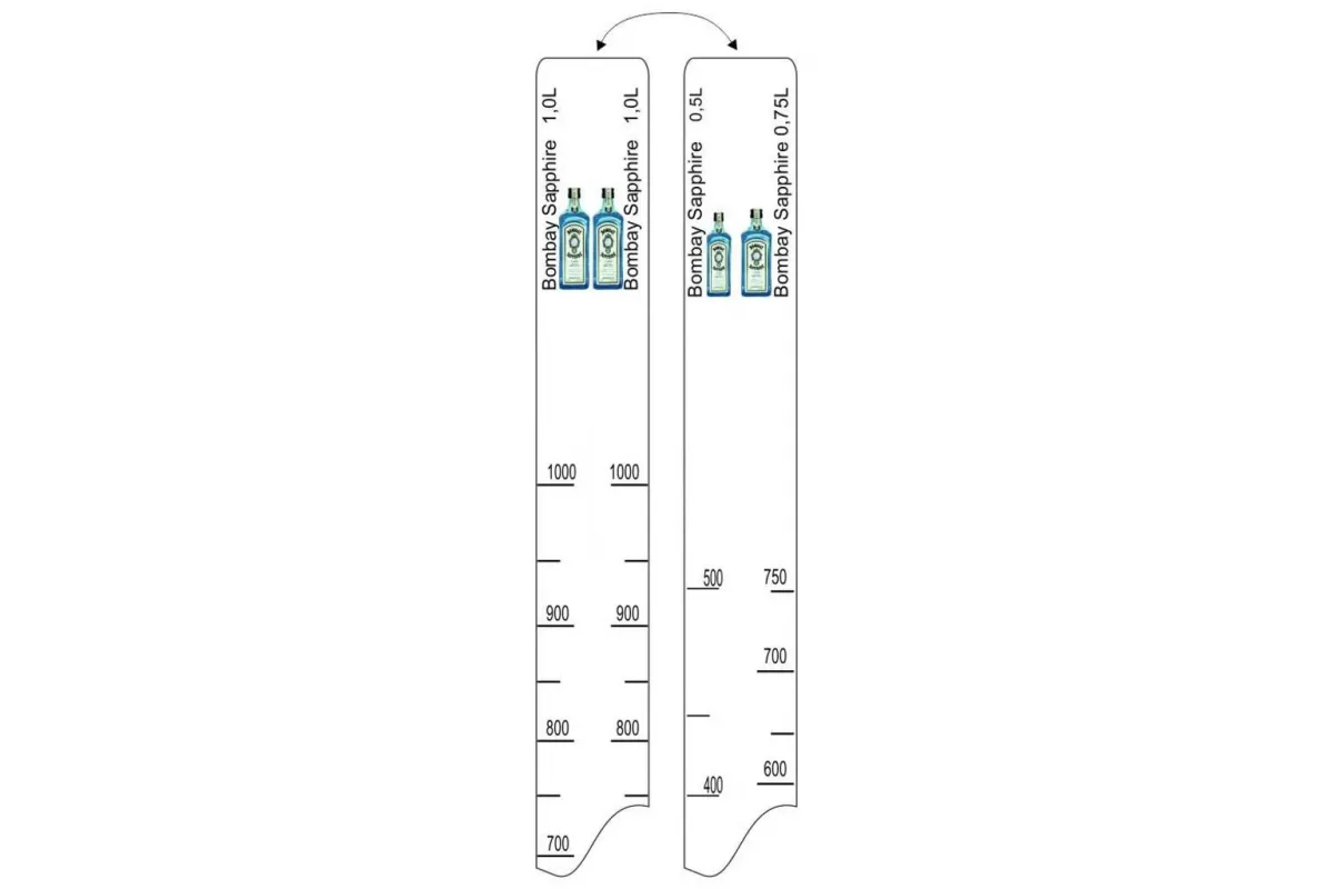 Барная линейка Bombay Sapphire (500мл/750мл/1л), P.L. Proff Cuisine