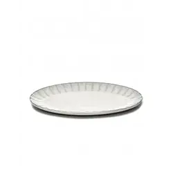 Блюдо овальное L30 x W21 x H1,7 см, цвет белый, Inku