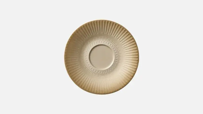 Блюдце для чашки с рельефом d 16 см, h 1,9 см, цвет бежевый, Nature Infused