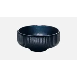 Салатник (с рельефом) 330 мл, d 12 см, h 5,6 см, цвет черный, Nara