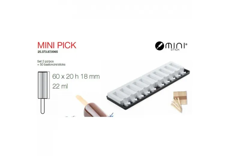 Форма кондитерская Silikomart MINI PICK, ячейки 6*2 см, h 1,8 см, силикон, Италия