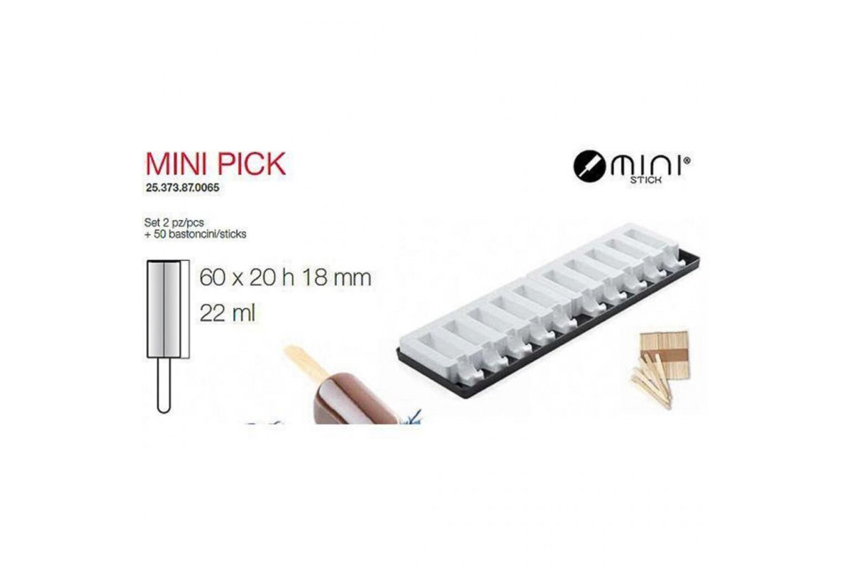 Форма кондитерская Silikomart MINI PICK, ячейки 6*2 см, h 1,8 см, силикон, Италия