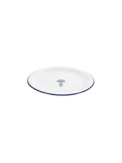 Тарелка мелкая Porland Vaso Piccolo DS13 18 см, кант синий