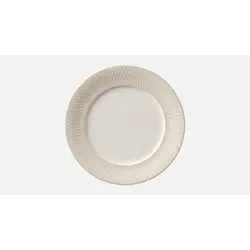 Тарелка мелкая с римом d 28,1 см, h 2,4 см, декор бежевая сетка, Nature Infused