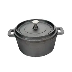 Кастрюля для подачи 12,5 см h6 см 500 мл круглая с крышкой чугун. P.L. Proff Cuisine