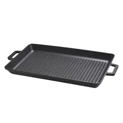 Сковорода-гриль 45*26 см прямоуг. с 2-мя ручками чугун LAVA